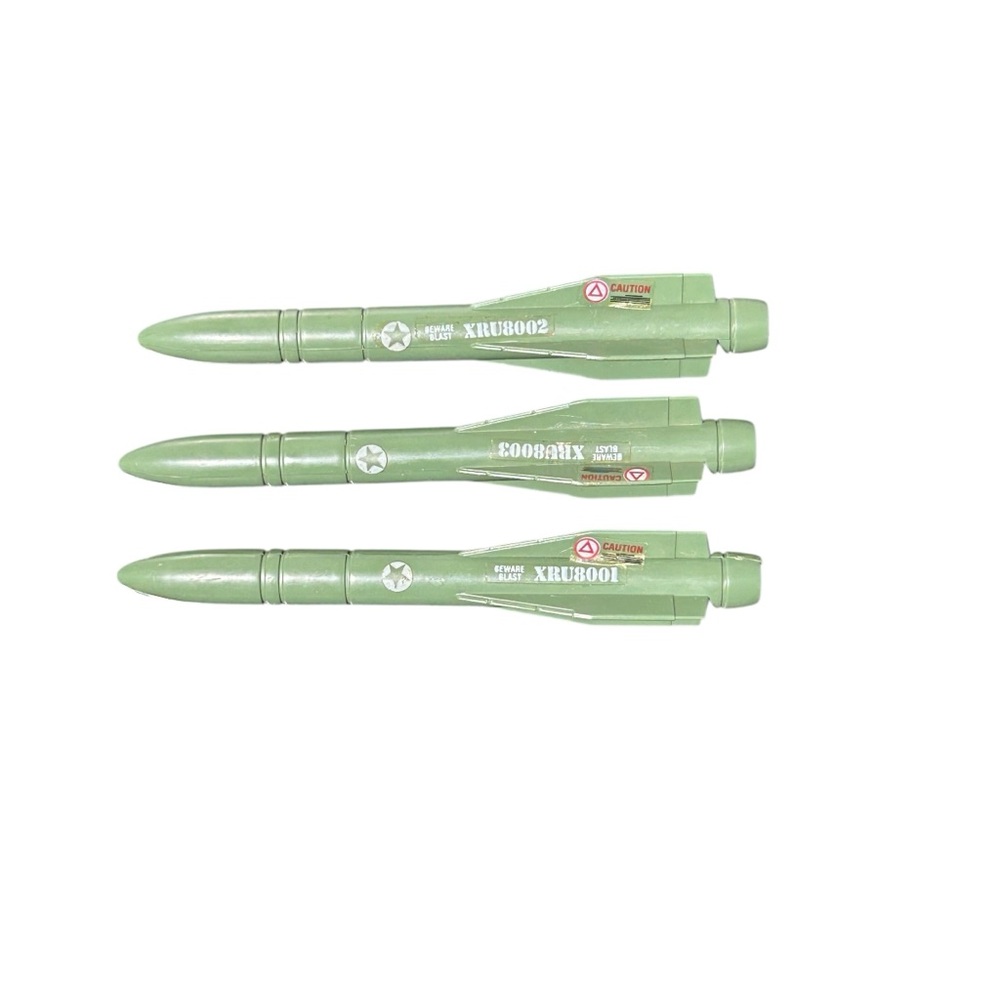 GI Joe ARAH Missile Lot of 3 Green Rockets Vintage Hasbro 1980s
